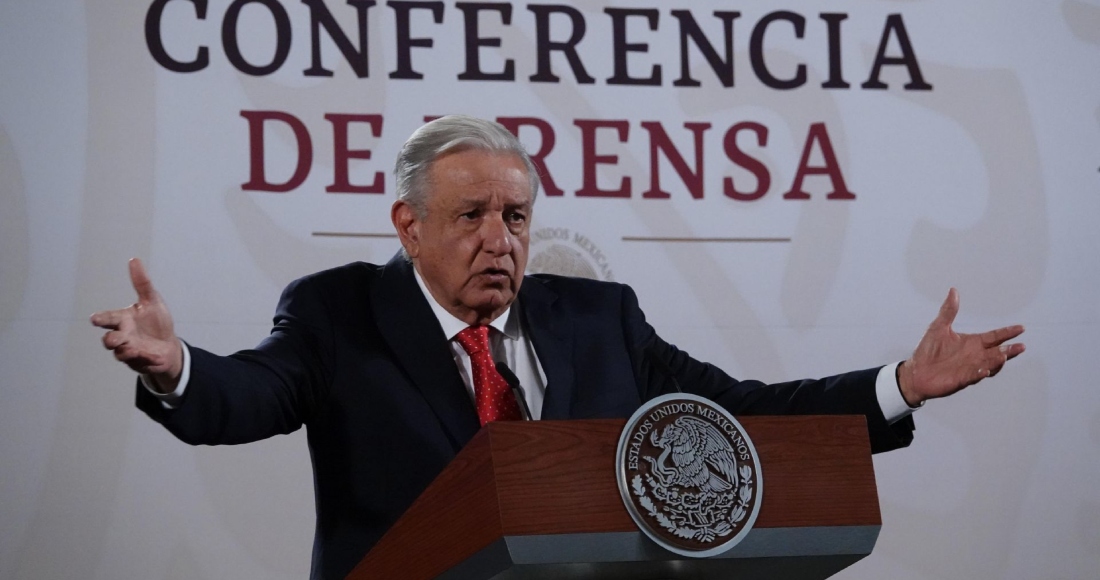 Andrés Manuel López Obrador, Presidente de México, durante la conferencia matutina desde Palacio Nacional.