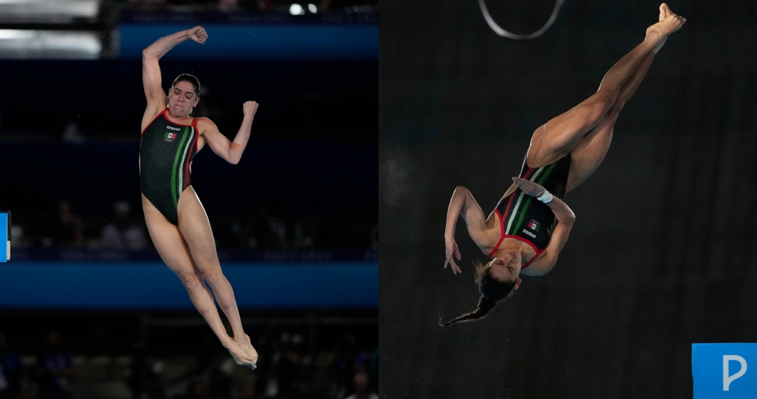 Las clavadistas mexicanas Alejandra Orozco y Gabriela Agúndez compiten en la prueba individual de plataforma de 10 metros en los Juegos Olímpicos de París el 5 de agosto del 2024, en Saint-Denis, Francia.