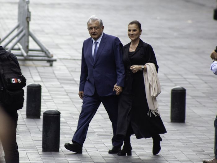 Andrés Manuel López Obrador, Presidente de México, y su esposa Beatriz Gutiérrez Müller.