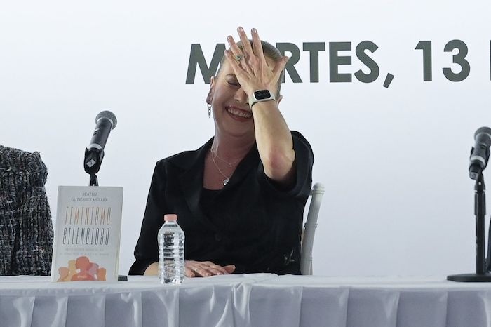 Beatriz Gutiérrez Müller, investigadora y escritora, durante la presentación de su nuevo libro.