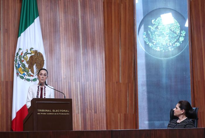 Claudia Sheinbaum, ahora Presidenta electa, ofreció un discurso después de que recibiera la constancia de mayoría en el Tribunal Electoral del Poder Judicial de la Federación (TEPJF).