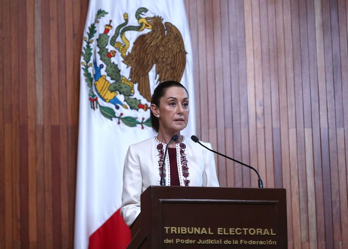 Claudia Sheinbaum Pardo, sucesora del Presidente Andrés Manuel López Obrador, ofreció un mensaje después de recibir su constancia de mayoría en el Tribunal Electoral del Poder Judicial de la Federación.