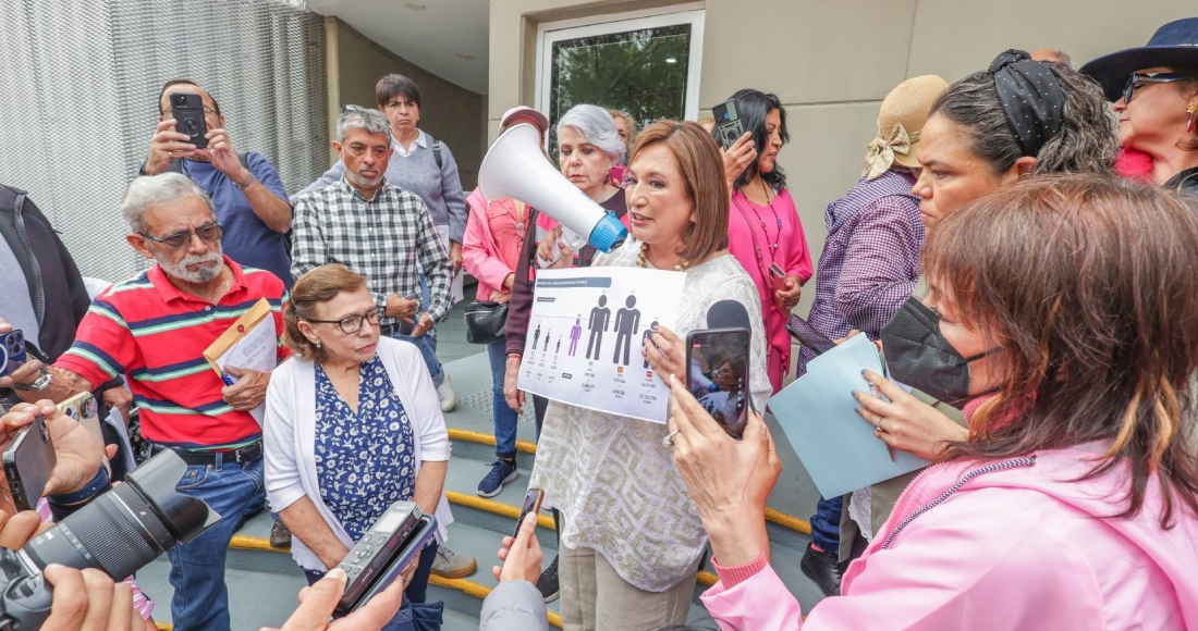 Xóchitl Gálvez, Senadora del PAN, y excandidata a la Presidencia por la coalición "Fuerza y Corazón por México" acudió a las instalaciones del Tribunal Electoral del Poder Judicial de la Federación (TEPJF) para presentar una impugnación en contra de la presunta sobrerrepresentación de Morena y aliados en la Cámara de Diputados. 