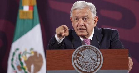 Andrés Manuel López Obrador, Presidente de México, durante conferencia de prensa en Palacio Nacional.