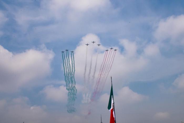 Aviones de las Fuerzas Armadas en el Desfile Militar.