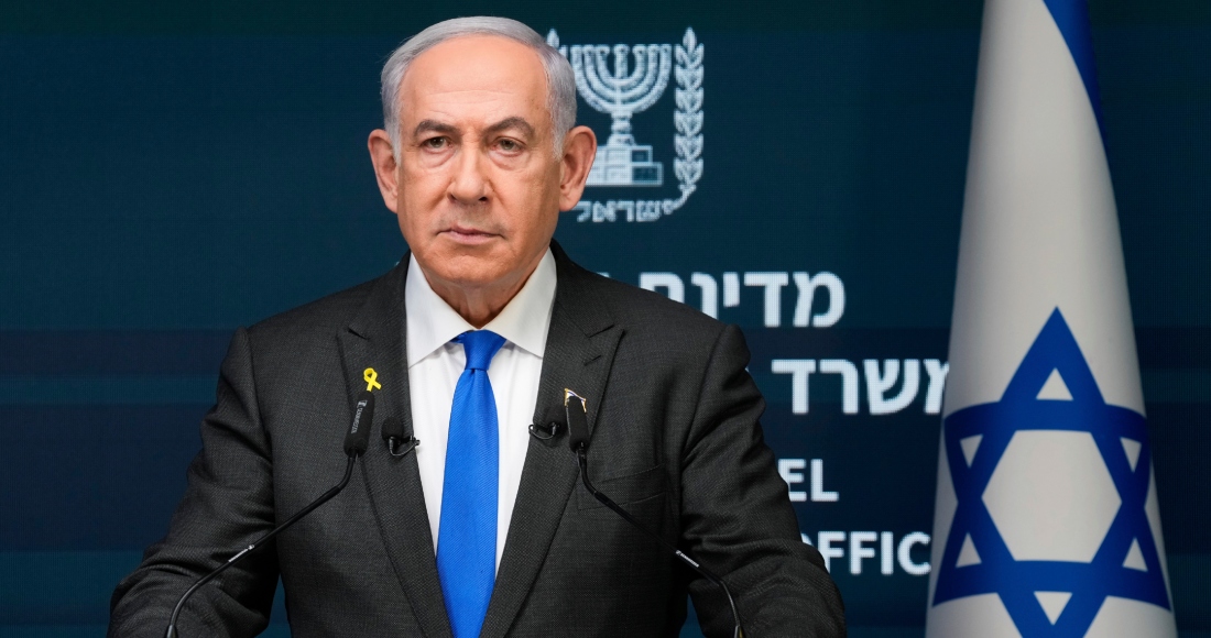 El Primer Ministro israelí Benjamin Netanyahu habla durante una conferencia de prensa en Jerusalén, el lunes 2 de septiembre de 2024.