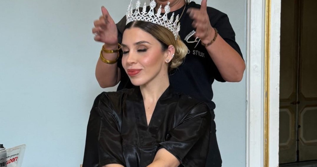 La mujer del capo participó el domingo en el desfile de la Fashion Week de Milán de la mano de la diseñadora April Black Diamond.