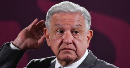 Andrés Manuel López Obrador, Presidente de México, durante su intervención en la conferencia matutina realizada en Palacio Nacional, en la que se dio el informe de resultados del sexenio en materia de seguridad nacional.