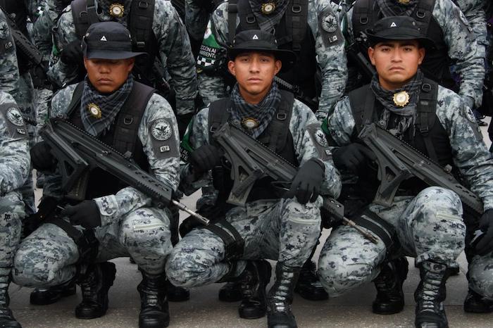 Más integrantes de la Guardia Nacional (GN) en el Desfile Militar.