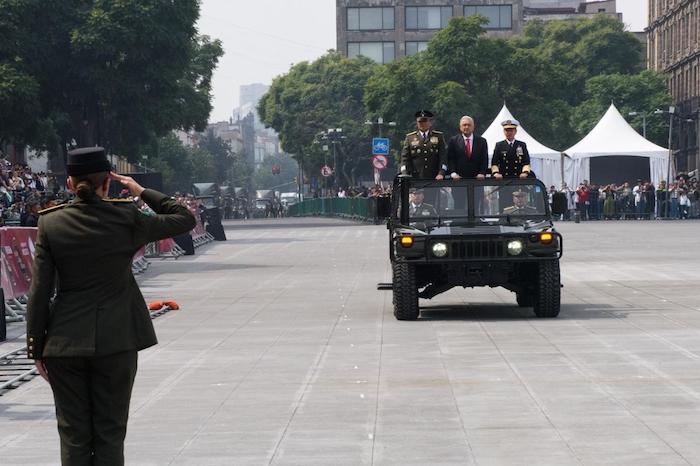 Parte del recorrido que hizo el Presidente Andrés Manuel López Obrador por el Zócalo.