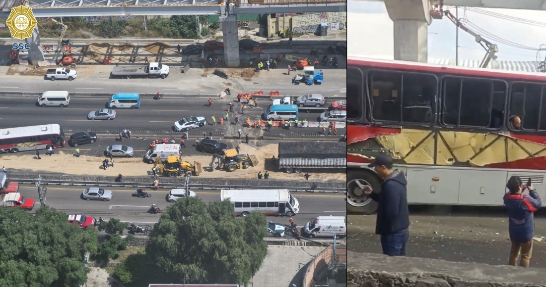 Gracias a que había una alta afluencia en la vía, el conductor del tráiler no pudo evitar embestir a otros vehículos. De acuerdo a las imágenes que circulan en redes sociales, al menos siete autos, un camión y un autobús de pasajeros sufrieron daños notorios.