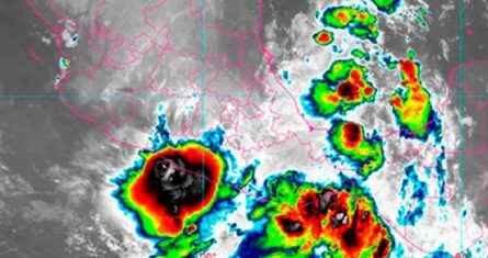 La depresión tropical generarán lluvias intensas con puntuales torrenciales (150 a 250 mm) en Guerrero, Oaxaca y Veracruz.