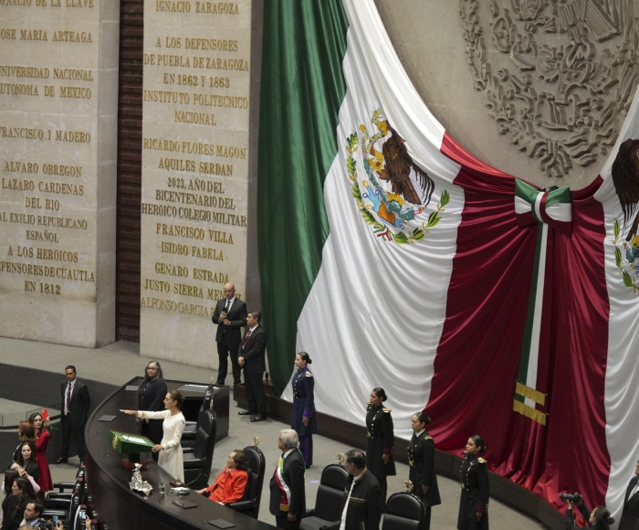 Claudia Sheinbaum presta juramento como nueva presidenta de México en el Congreso en la Ciudad de México, el martes 1 de octubre de 2024.