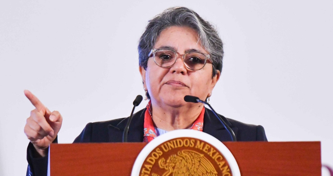 Raquel Buenrostro, Secretaria de la Función Pública, Foto: durante su intervención en la "Mañanera del Pueblo" realizada en el salón Tesorería de Palacio Nacional. La secretaria expuso el modelo que tendrá la nueva Secretaría Anticorrupción y de Buen Gobierno, la cual sustituiría al Instituto Nacional de Transparencia y Acceso a la Información (INAI). 