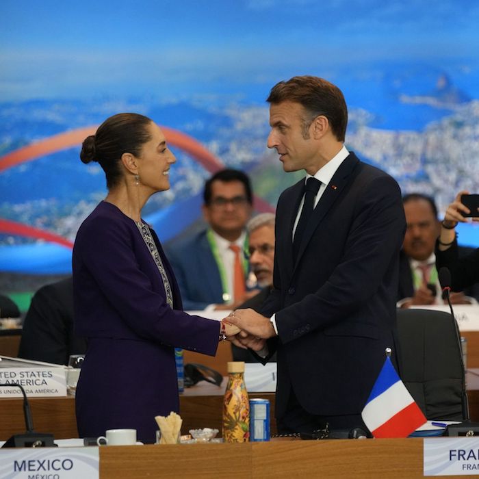 CLAUDIA EN EL G20 CON MACRON