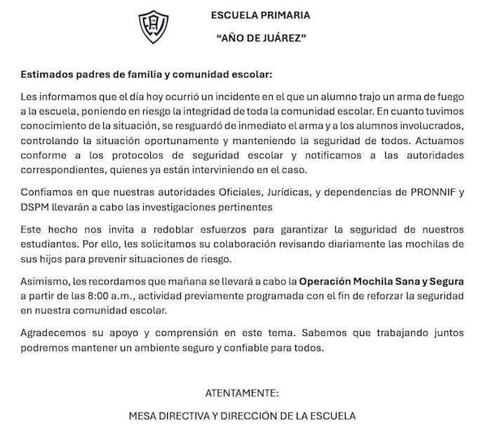 COMUNICADO PRIMARIA