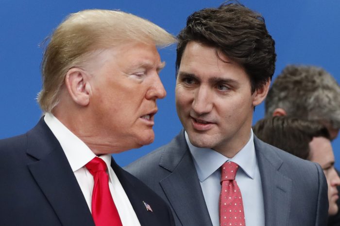 Donald Trump con Justin Trudeau