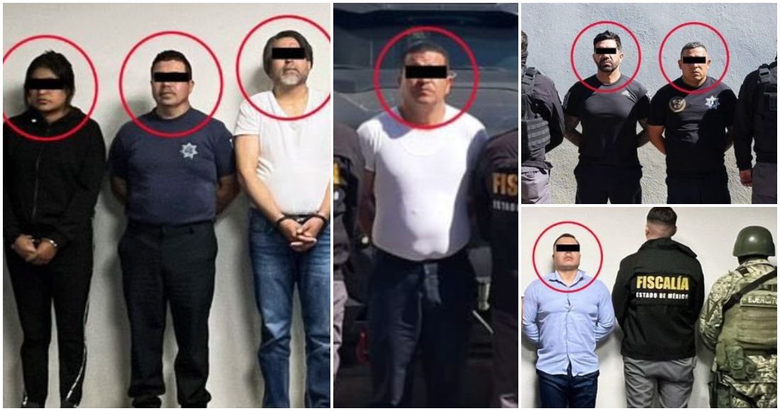 Collage con las personas detenidas ayer durante la Operación Enjambre.