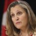 La ministra de Finanzas y viceprimera ministra de Canadá, Chrystia Freeland