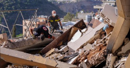 Rescatistas de Líbano por ataque de Israel