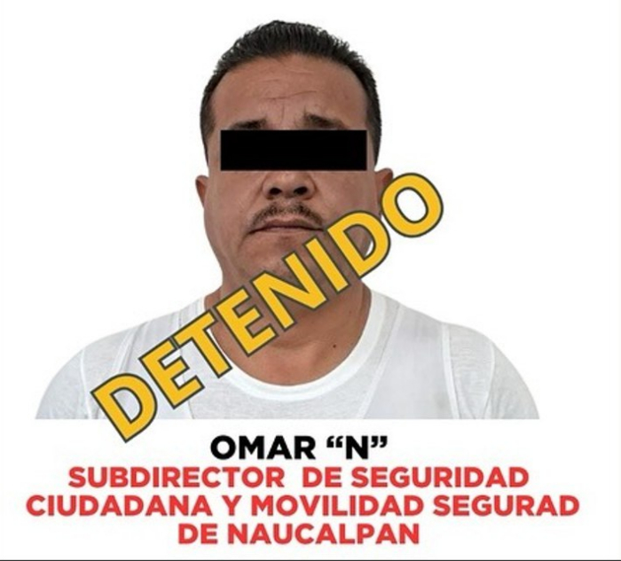 Omar "N", Subdirector de Seguridad de Naucalpan, fue vinculado a proceso por presunta extorsión