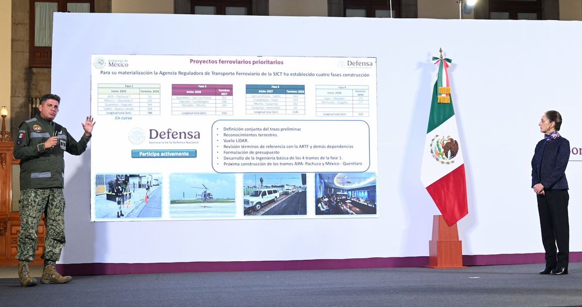 Sheinbaum presentó los proyectos ferroviarios para 2025