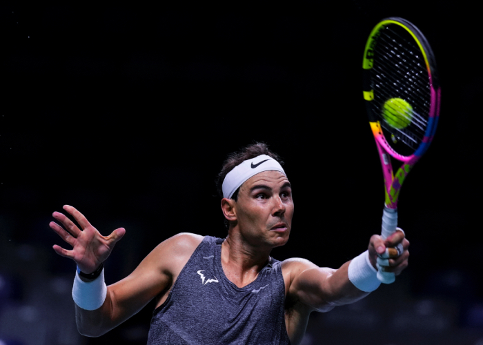 Rafa Nadal durante un entrenamiento