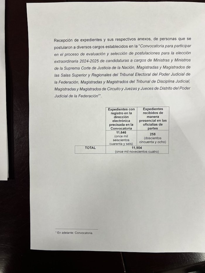 Registros de abogados para elección judicial. 