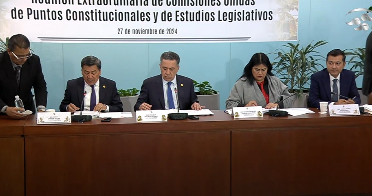 Reunión de las comisiones unidas de Puntos Constitucionales y de Estudios Legislativos.