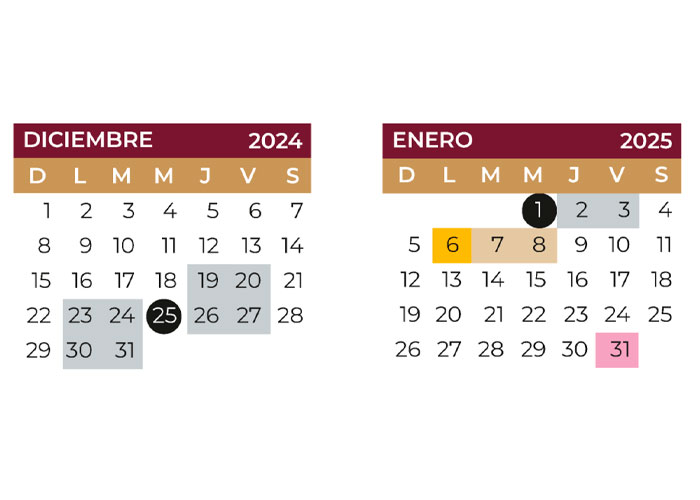 Calendario Escolar de la SEP para las vacaciones de invierno