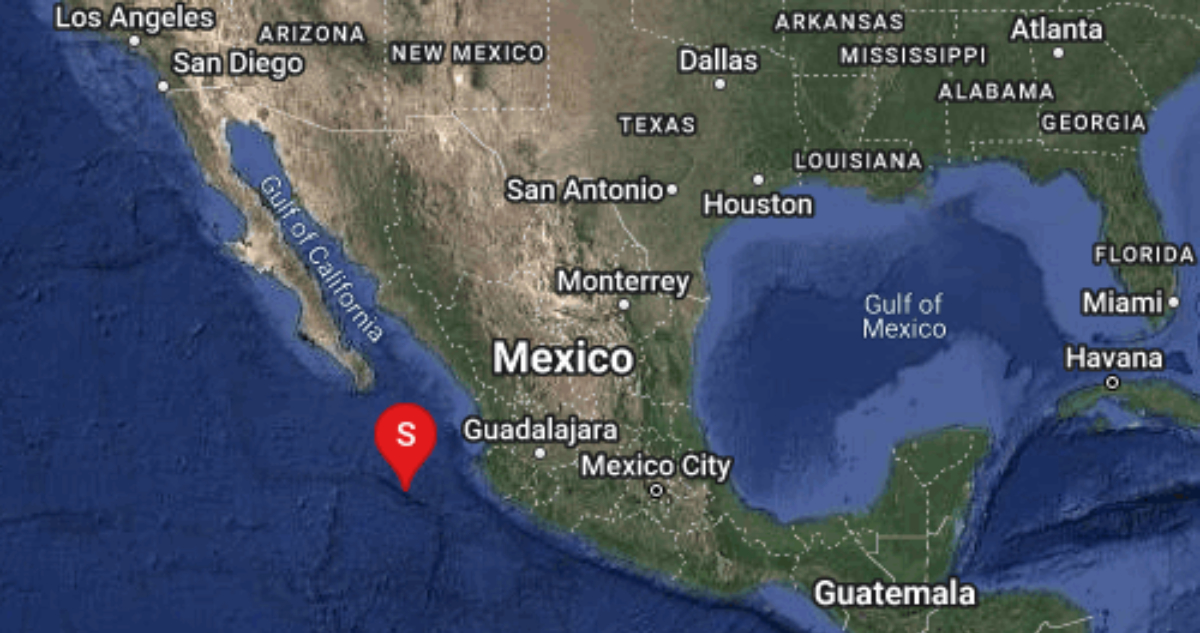 Sismo registrado en Puerto Vallarta Jalisco