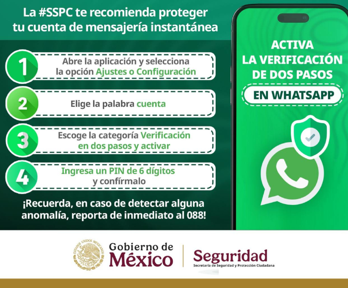 La SSPC verifica la identidad del remitente, si recibes un mensaje sospechoso, llama directamente a la persona o utiliza otro medio para confirmar su identidad.