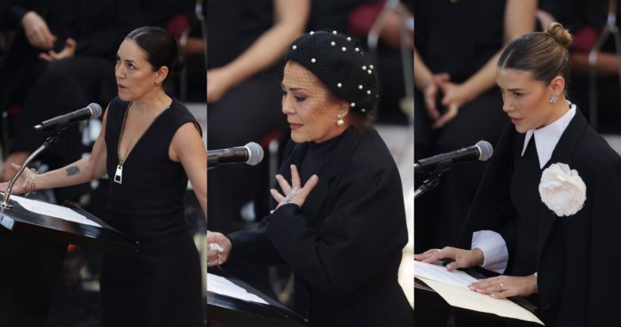 Stephanie Salas, Alejandra Guzmán y Michelle Salas en el homenaje a Silvia Pinal