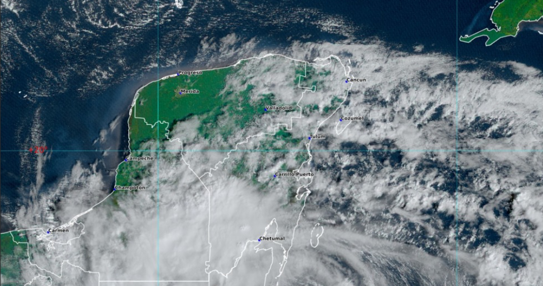 La tormenta tropical "Sara" provocará lluvias puntuales intensas en Chiapas, Campeche y Quintana Roo, así como lluvias fuertes a muy fuertes en Yucatán y Tabasco.