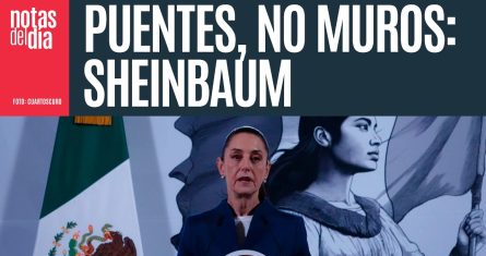 Sheinbaum rechaza muro fronterizo de Trump; aboga por atender causas de la migración