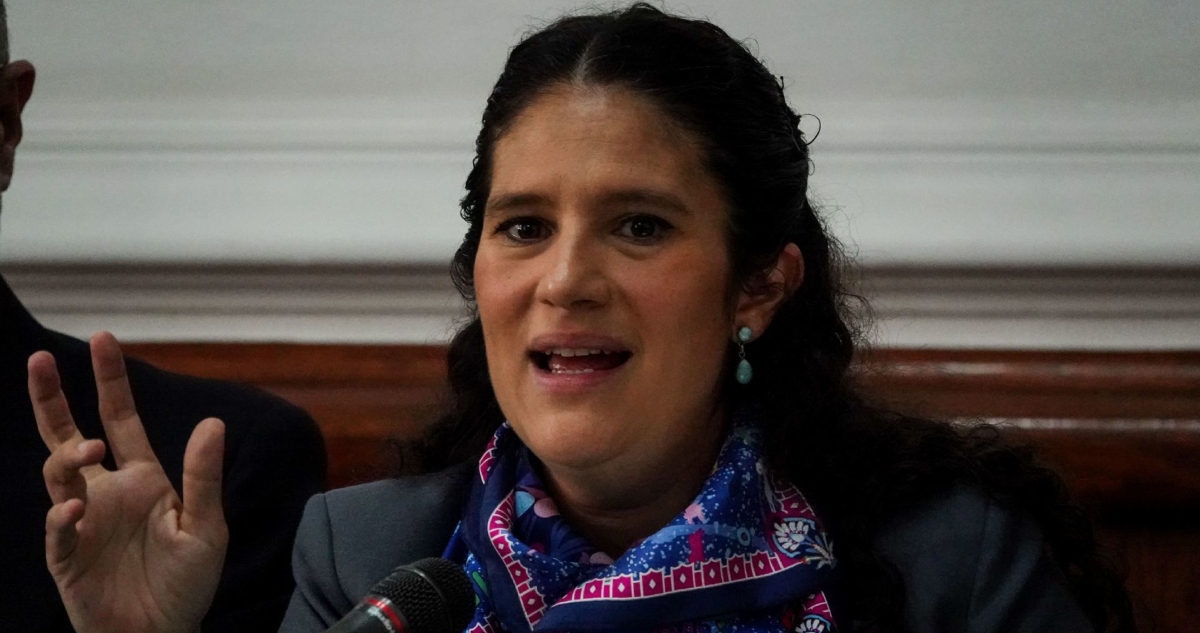 La abogada Bertha María Alcalde Luján ante el Consejo Judicial Ciudadano de la Ciudad de México.