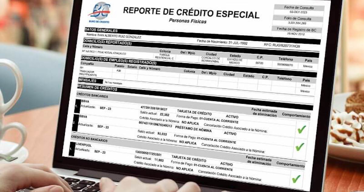 Reporte crediticio en el Buró de Crédito