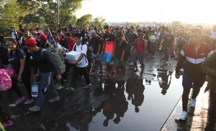 Caravana de migrantes al sur de México