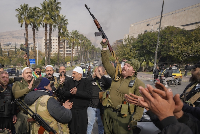 Combatientes opositores en Damasco.