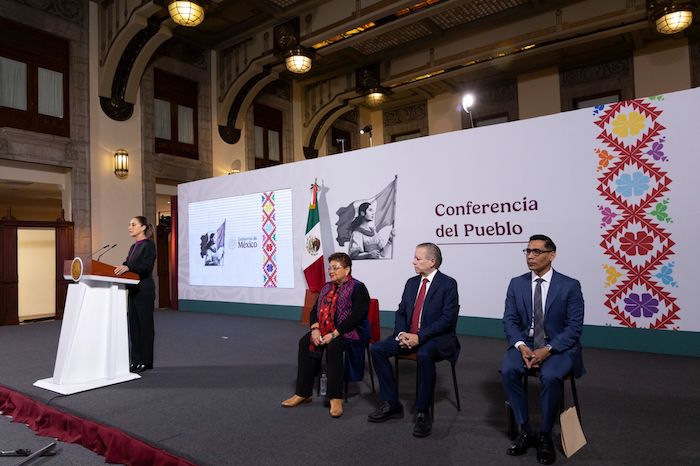 Claudia Sheinbaum Pardo, Presidenta de México, habló de la Ministra Norma Piña en Palacio Nacional.