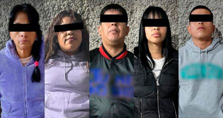 Detienen a cinco personas presuntamente ligadas al Cártel de Tláhuac