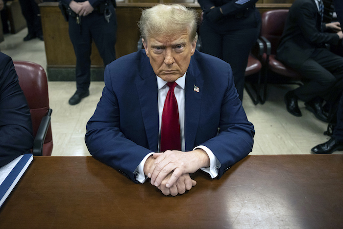 Donald Trump durante su juicio en Nueva York.