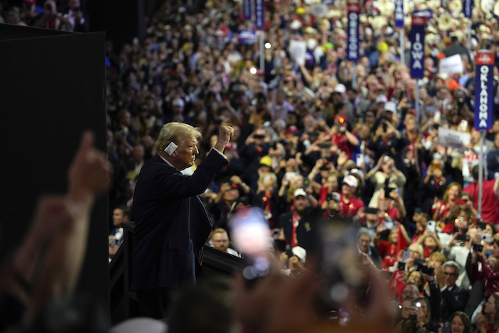 Donald Trump en la Convención Nacional Republicana en Milwaukee.