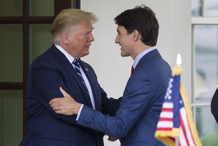 Donald Trump recibe a Justin Trudeau en la Casa Blanca.