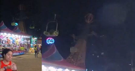 Un juego de feria se desplomó en Acapulco y provocó que dos persons resultaran heridas.