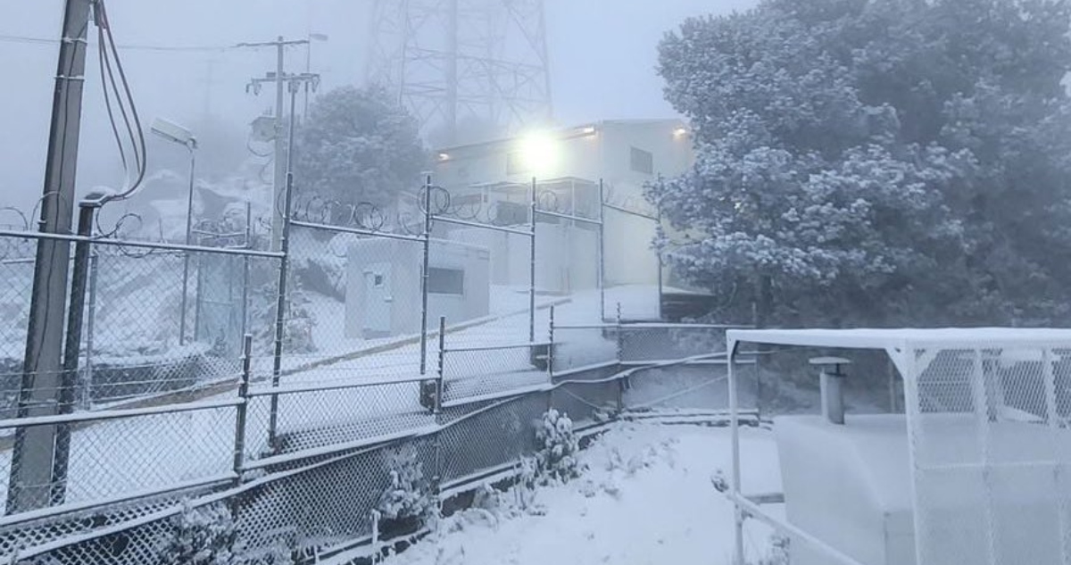 El frente frío número 15 deja un paisaje invernal