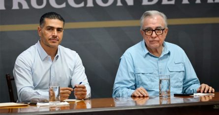 Omar García Harfuch y Rubén Rocha Moya encabezan mesa de trabajo en Sinaloa