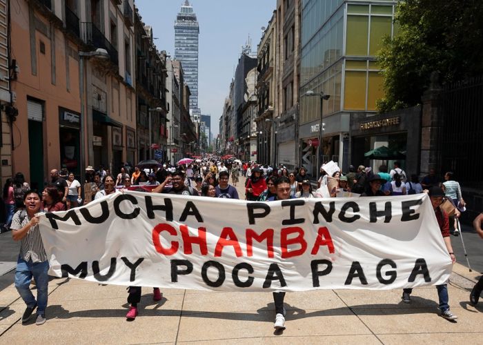 Protestas por la reducción de la jornada laboral. 