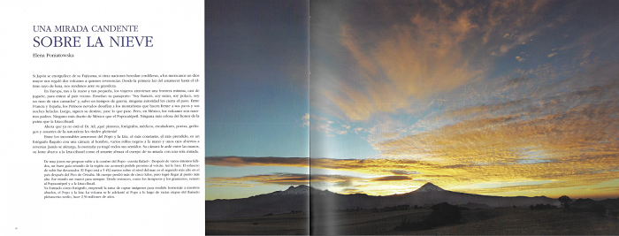 Una de las fotografías del libro Popocatépetl-Iztaccíhuatl: Montañas sagradas. 