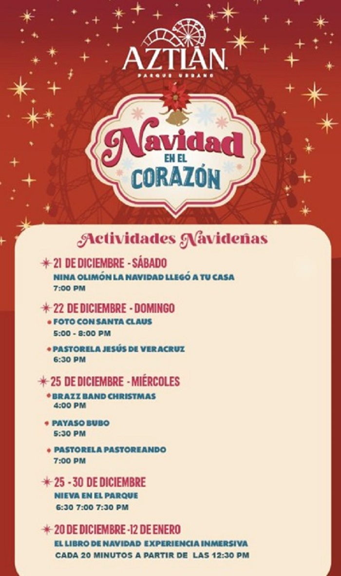 Aztlán tendrá actividades para Navidad.